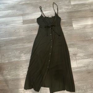 Green dress with cut out